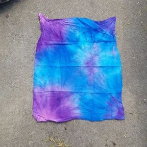 Blue and purple tye dye small tapestry